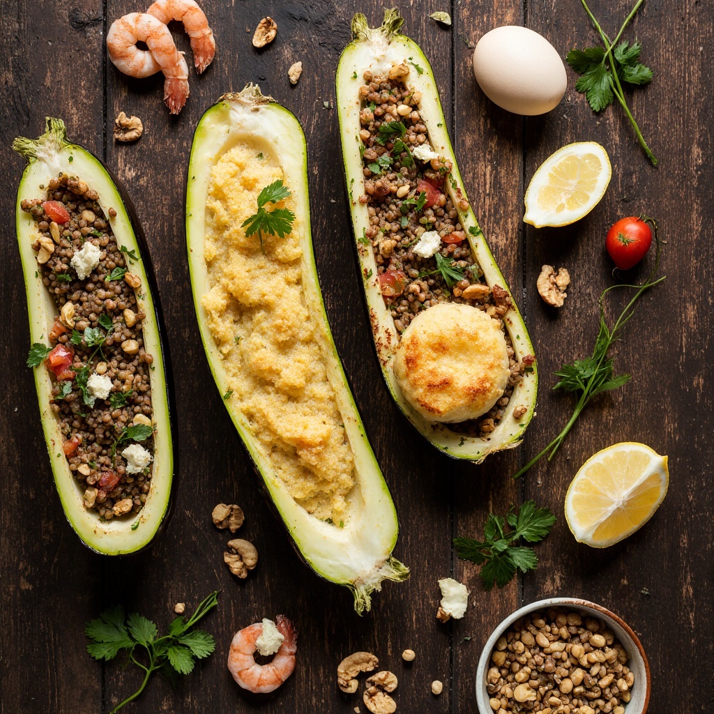 Фаршируем кабачки и баклажаны