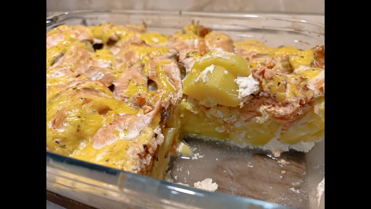 горбуша с картофелем