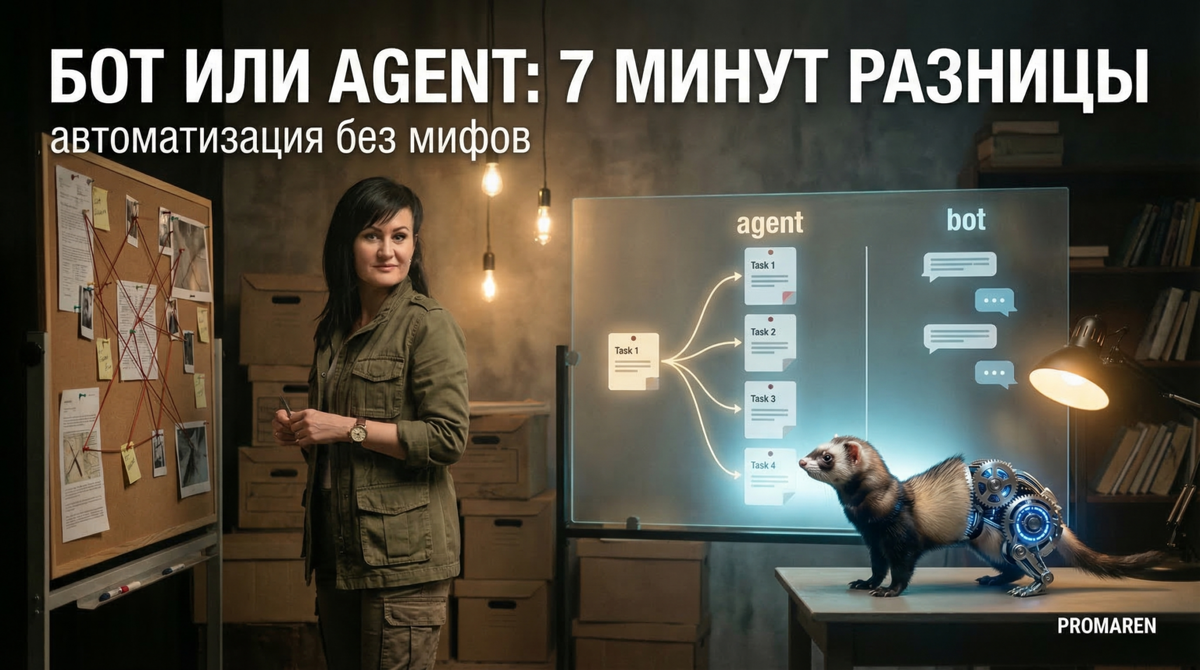    Разбираем, чем агенты автоматизации отличаются от ботов, за 7 минут | Марина Погодина, PROMAREN Марина Погодина