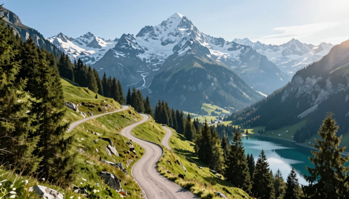 Иллюстрация гора в Норвегии