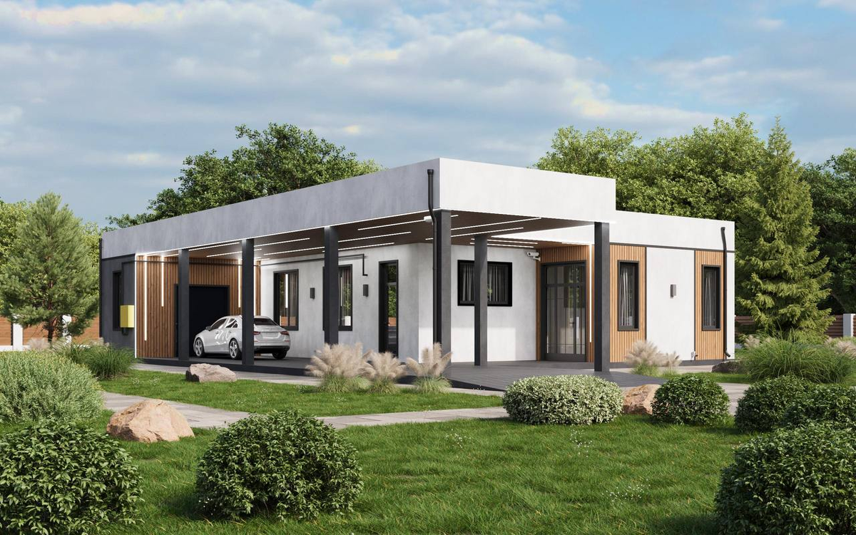 Визуализация дома по проекту 12-191-1 