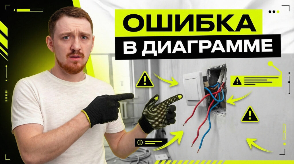    Наглядная схема подключения проходных выключателей в коридоре 3DElectro