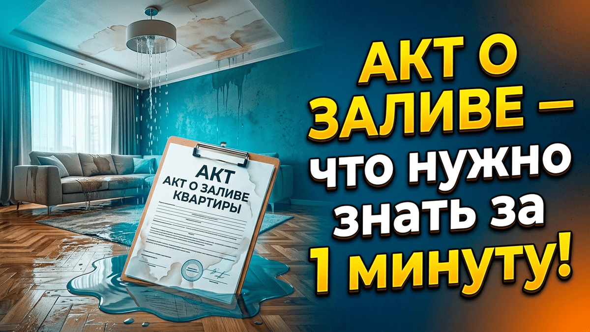 Акт о заливе / Акт о затоплении / Акт осмотра квартиры после залива