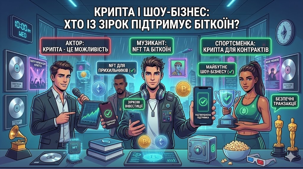 Крипта и шоу-бизнес: кто из звёзд поддерживает биткоин?