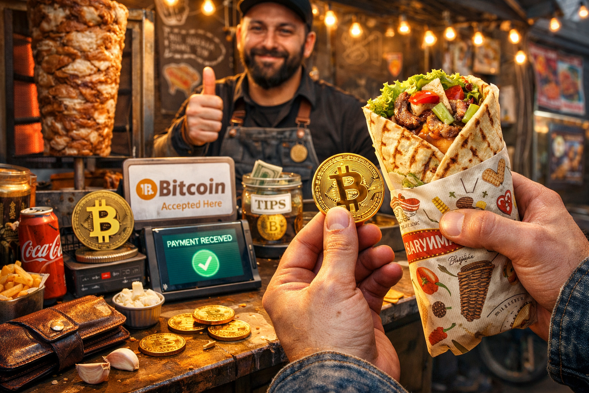Звучит и выглядит как что-то из мира, где переплетаются наука, кино и немного дзен: «парень зашёл за шаурмой с биткоином». Только это уже не шутка, а новая реальность - особенно если говорить про оплату криптой в России.