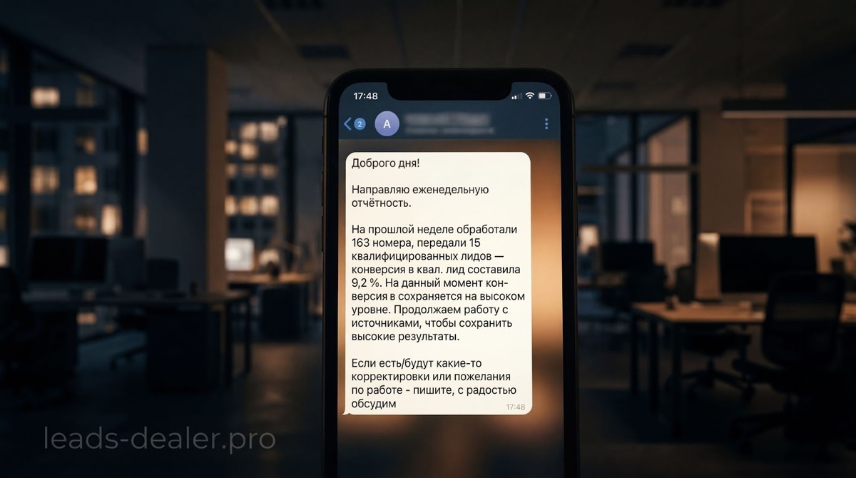 Пример обратной связи по проекту