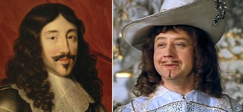 Людовик номер 13 и Олег Палыч Табаков из музыкальной экранизации «Д`Артаньян и три мушкетёра» (1979).