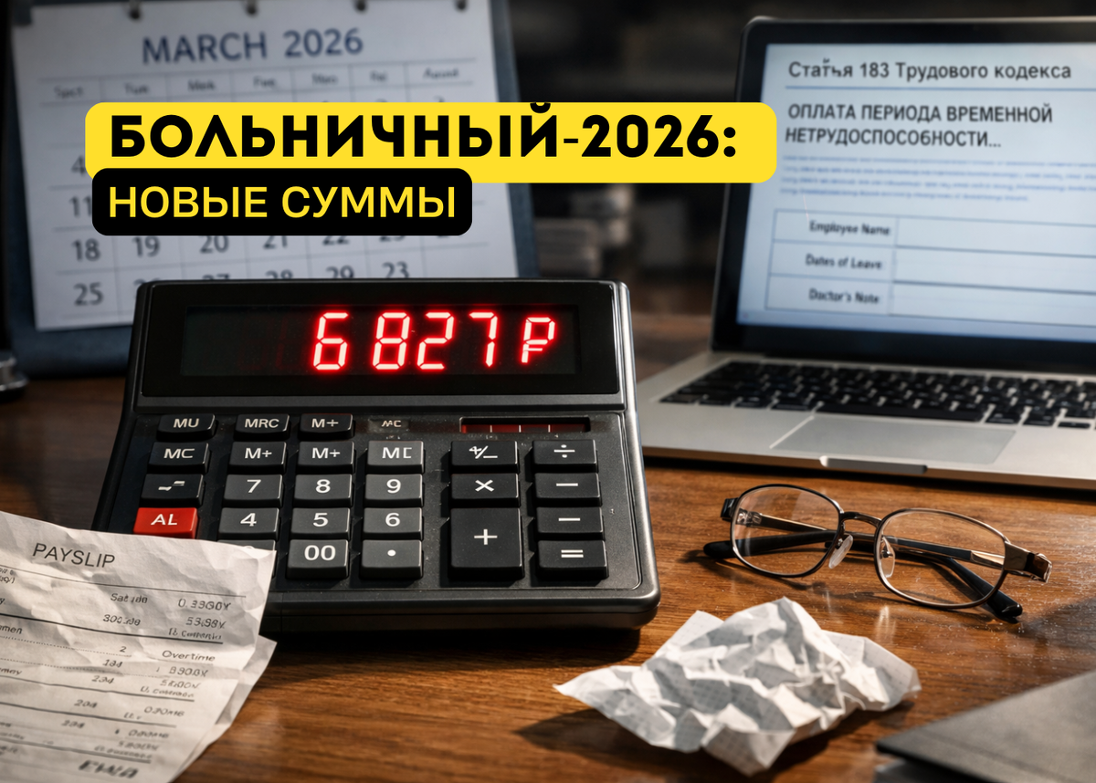Сколько платят по больничному в 2026
