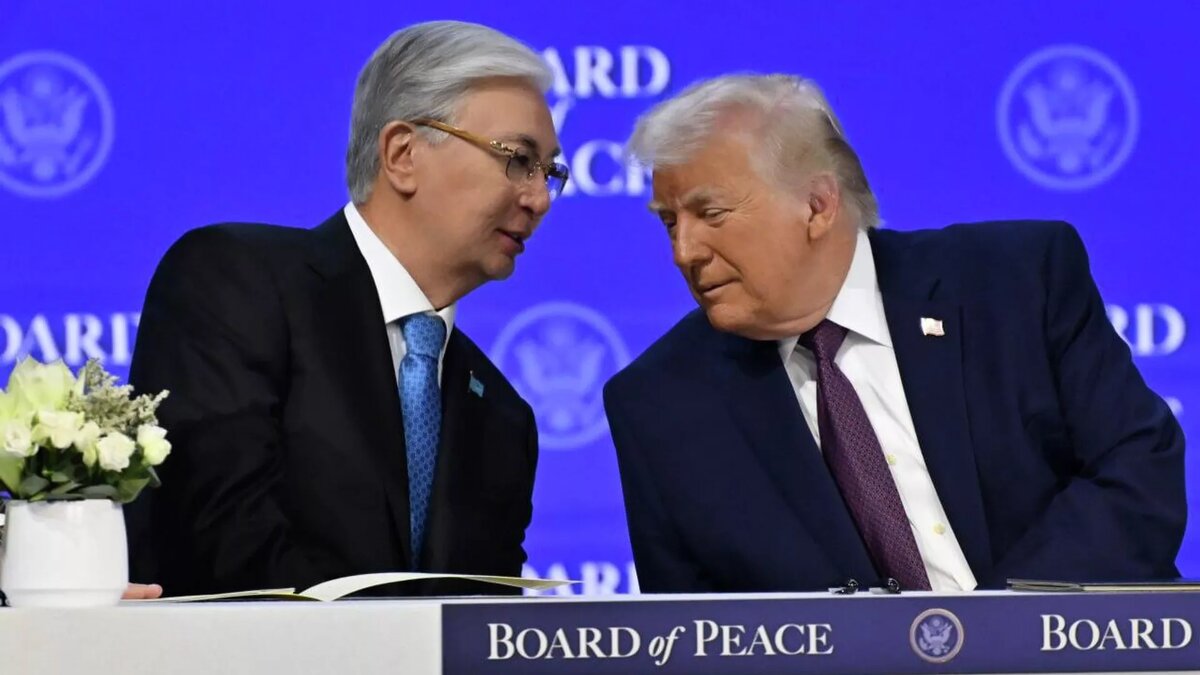 Касым-Жомарт Токаев и Дональд Трамп в Давосе, архивное фото © Photo : Акорда