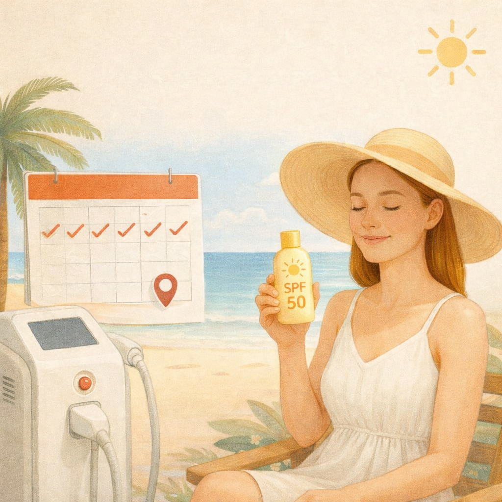 Лето, солнце и SPF: как планировать курс лазерной эпиляции к сезону