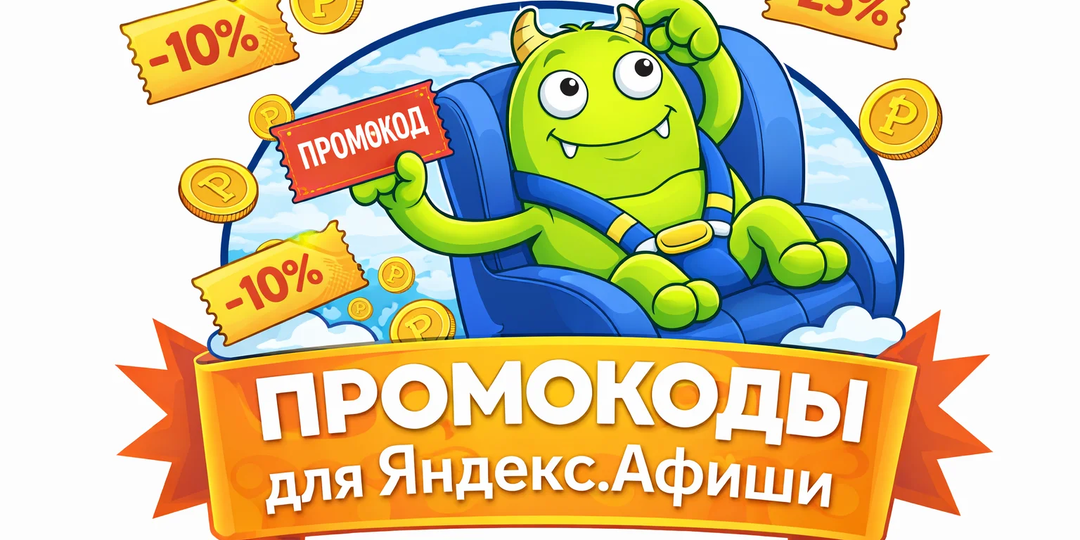 Промокоды Яндекс.Афиша Апрель и Май 2026