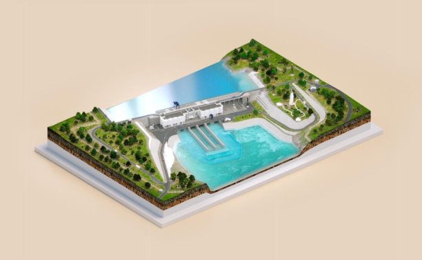 Схема-макет малых Красногорских ГЭС