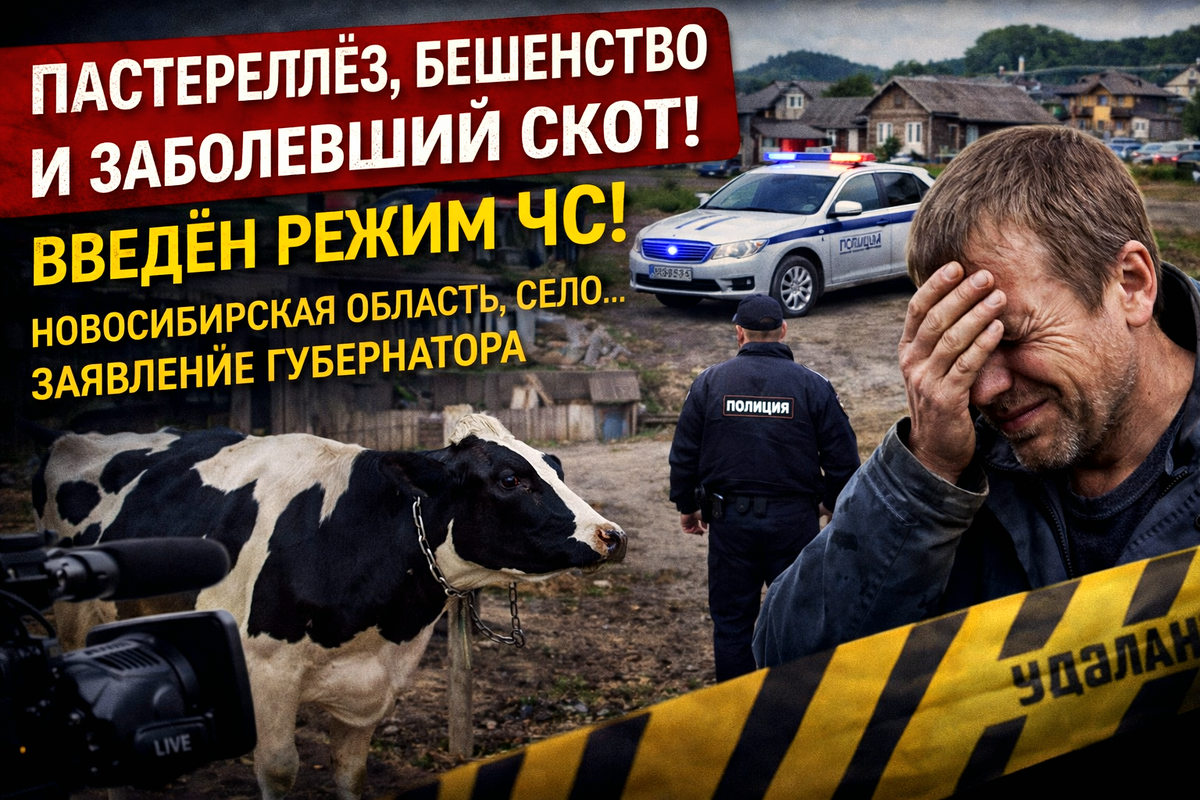 Введён режим ЧС и массовое изъятие скота. Заявление губернатора. Что происходит в Новосибирской области?