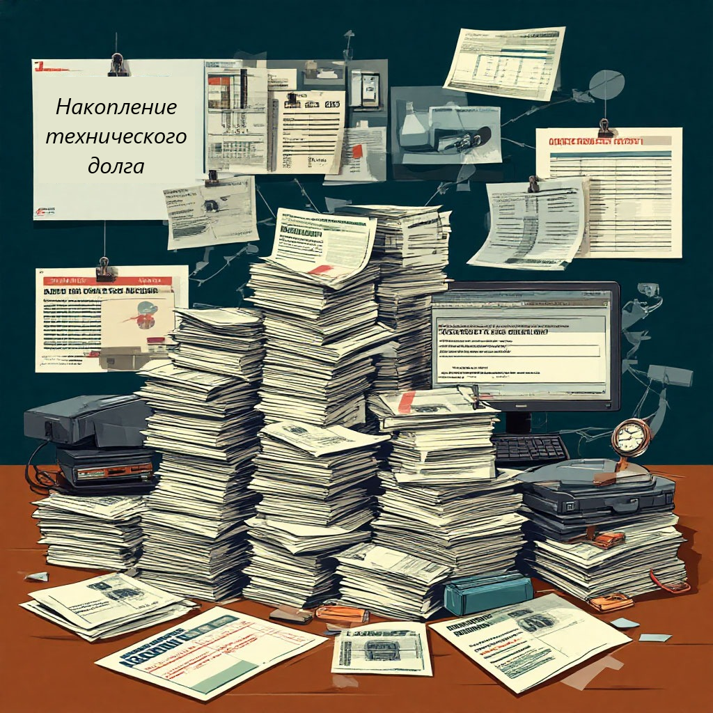 Рисунок 2. Накопление технического долга