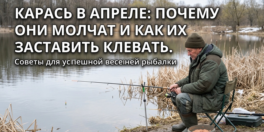 Карась весной в апреле: почему он «молчит» и как заставить его клевать.