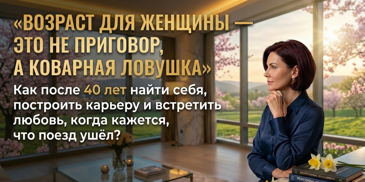 Как после 40 лет найти себя, построить карьеру и встретить любовь, когда кажется, что поезд ушёл?
Методика, которая помогла уже тысячам женщин.
