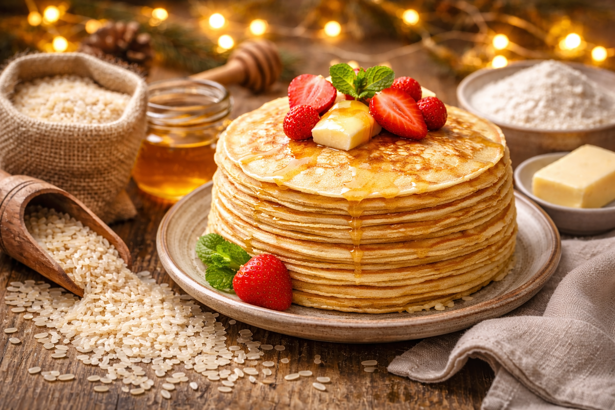 Рецепт диетический low-FODMAP блинов на воде и рисовой муке