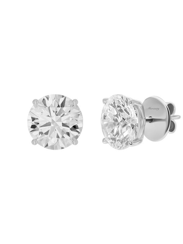 Серьги Mercury Classic из белого золота с бриллиантами