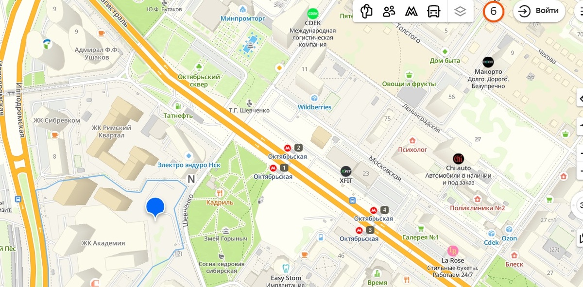 Локация нового проекта в ЖК Платина