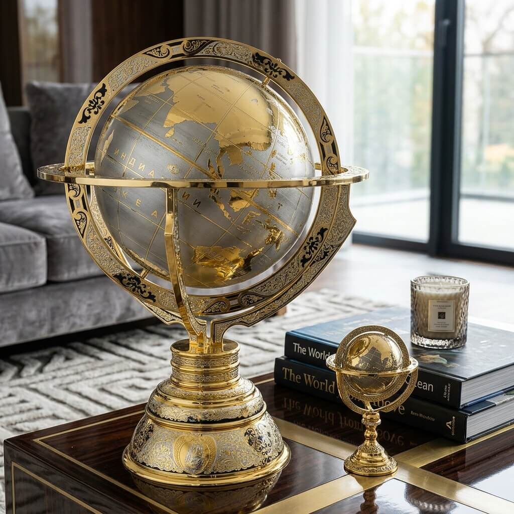 Золотой глобус с персонализацией
