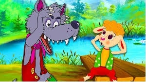 Иллюстрация к басне И. А. Крылова "Волк и ягнёнок"