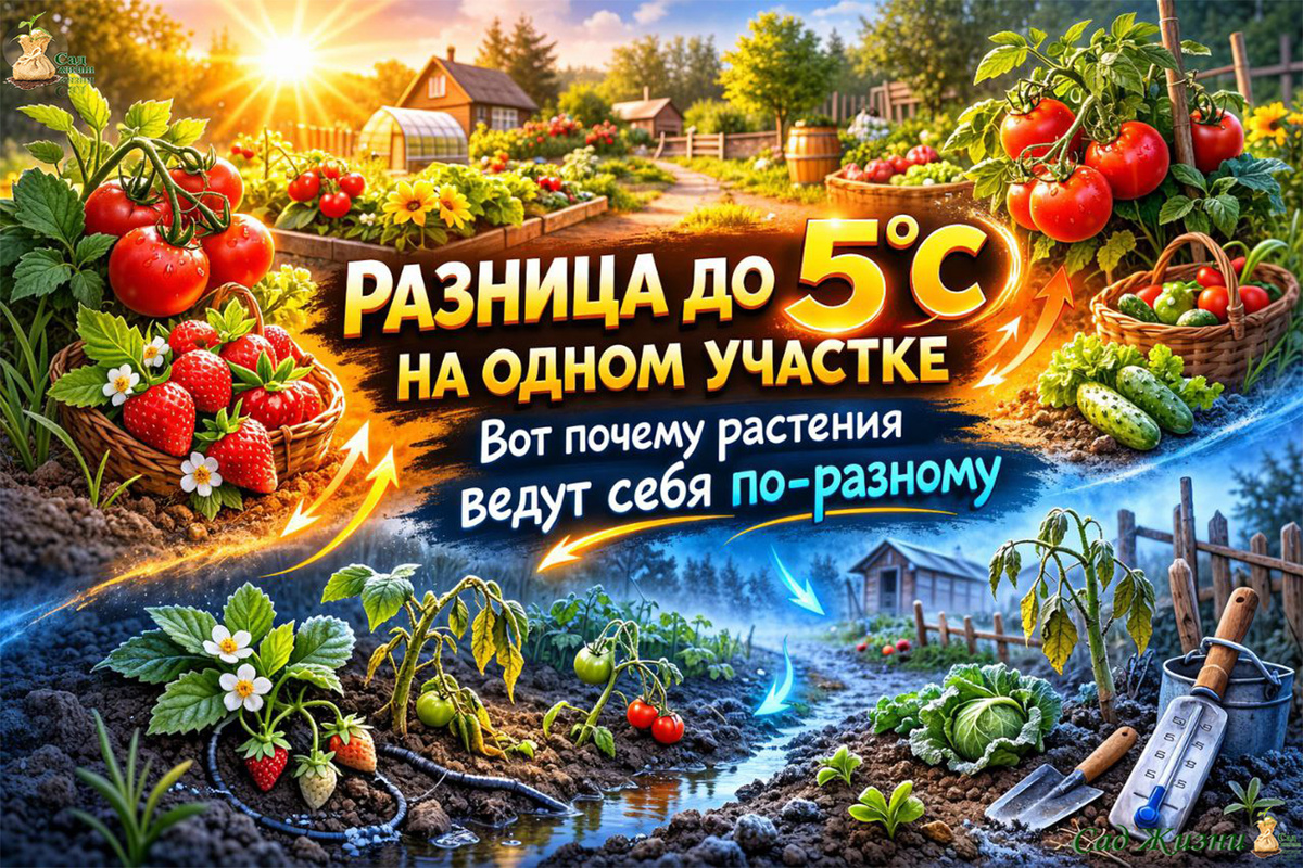 А вы знаете, что на одном участке может быть сразу несколько температур — и разница вас удивит?