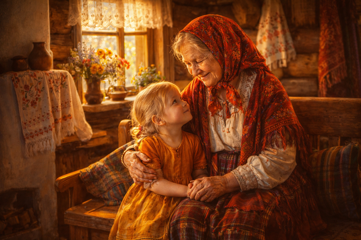 Бабушка дает наставления внучке