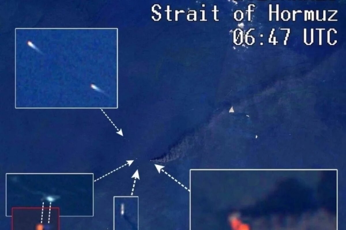    Появились кадры с моментом атаки иранского «москитного флота» на танкер