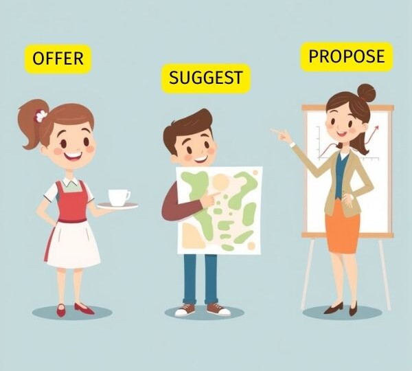 Различия в употреблении глаголов offer, suggest и propose: тонкости английского языка
