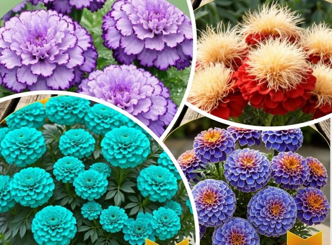 Такие якобы бархатцы продают на маркетплейсах. Коллаж автора 