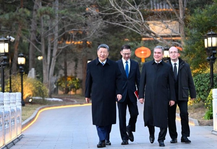 Встреча Председателя Халк Маслахаты Туркменистана Гурбангулы Бердымухамедова с Председателем Китайской Народной Республики Си Цзиньпином, 18 марта 2026 года, Пекин, Китай (Фото: Xinhua)