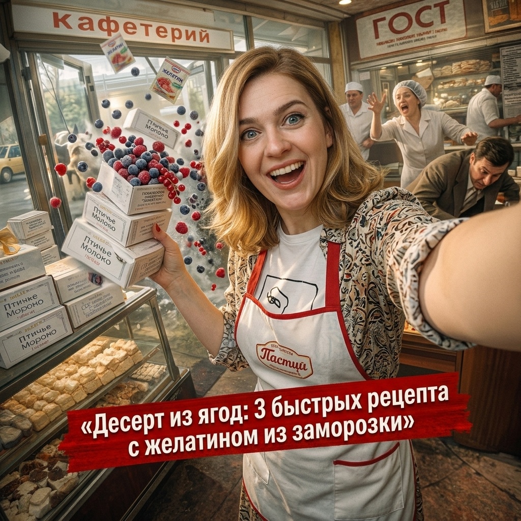    Быстрый ягодный десерт с желатином admin