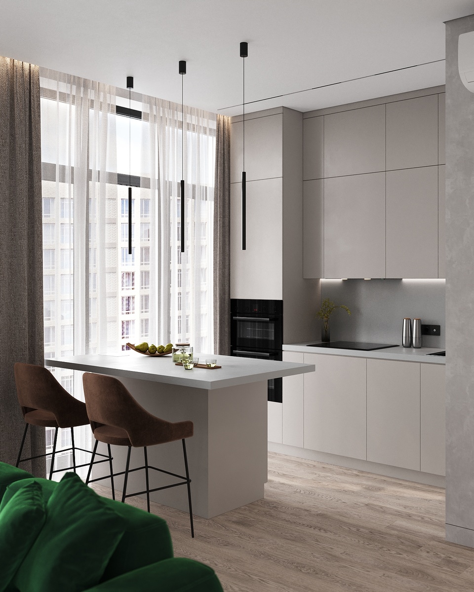 На фото: кухня-столовая от компании «Ремонт Эксперт»