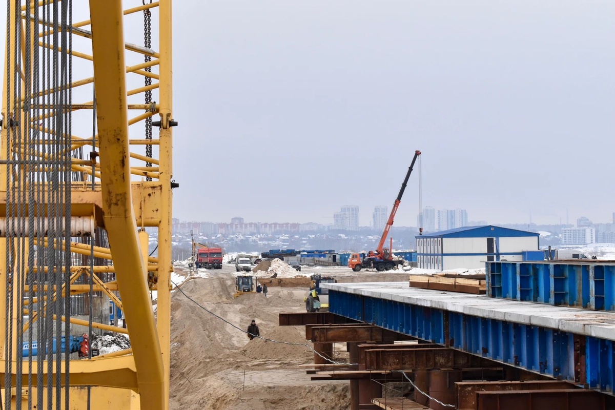    Строительство моста через Оку под Рязанью. Фото: Минтранс Рязанской области