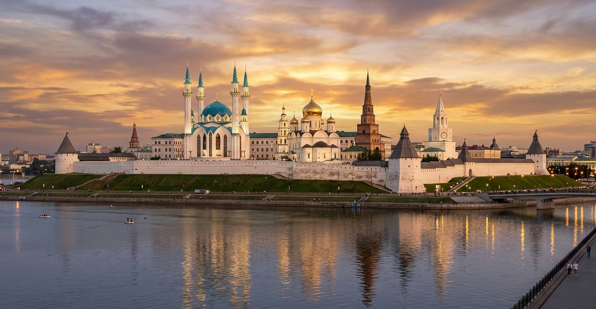 «Там, где золото куполов встречается с бесконечностью неба». Благовещенский собор — это не просто старейшее здание Кремля, это фундамент, на котором стоит духовная история Казани.