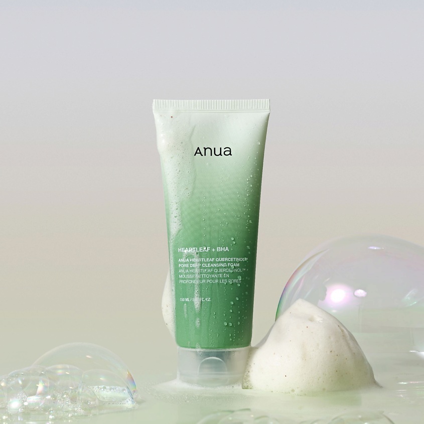 Anua, Пенка-скраб Heartleaf Quercetinol Deep Pore Cleansing Foam