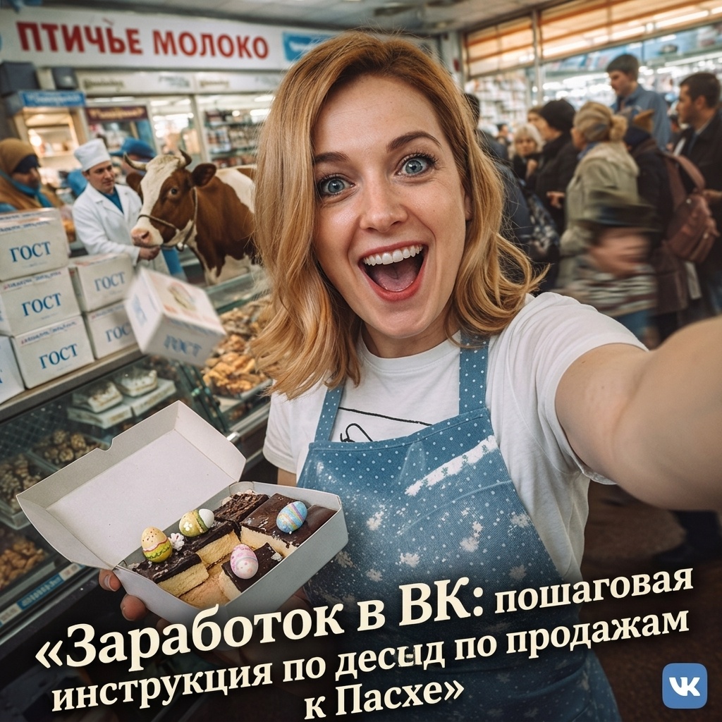    Как заработать в ВК: гайд по продажам десертов к Пасхе admin
