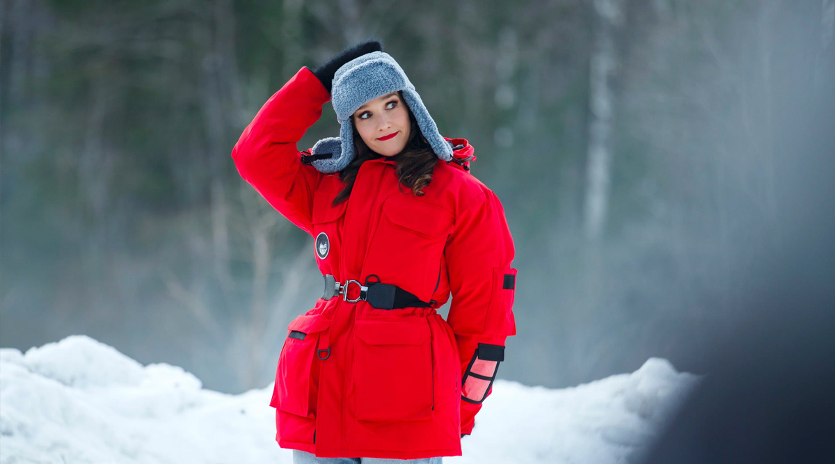 Кадр мо съёмок фильма "Письмо Деду Морозу"