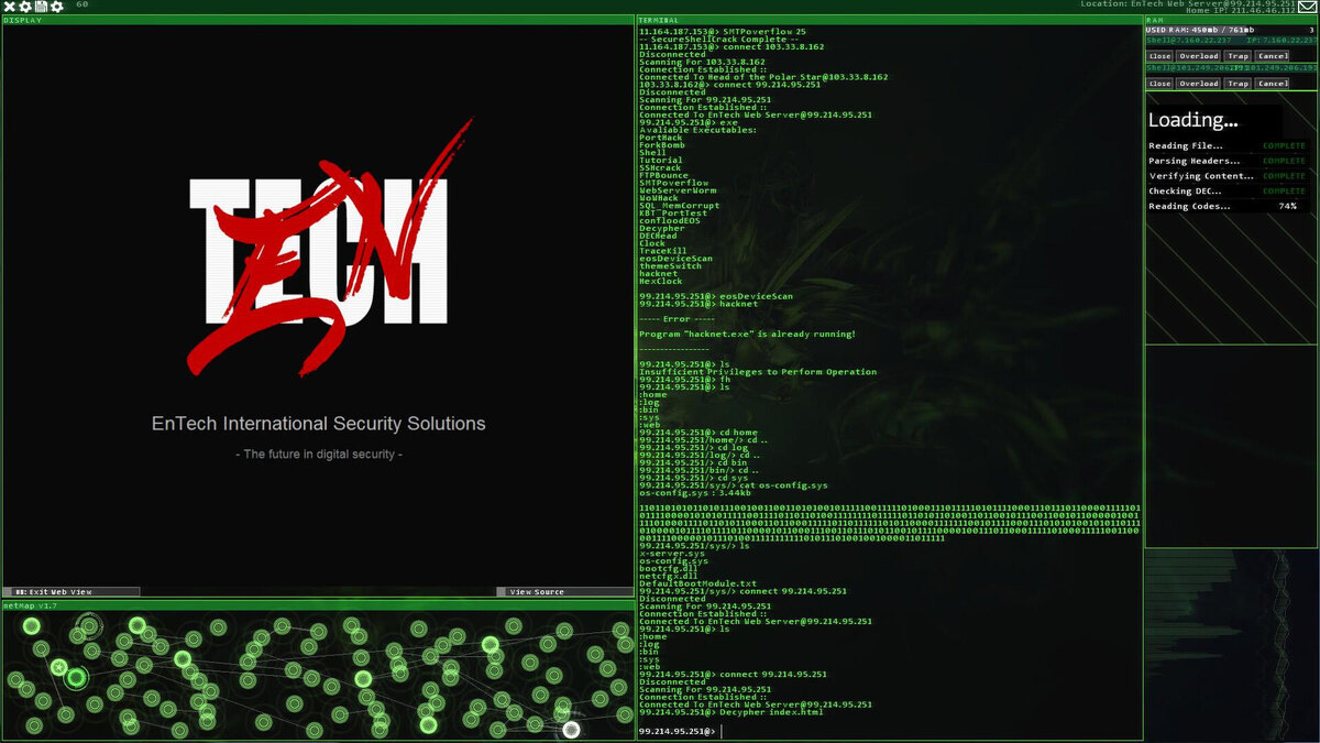    Галерея игры Hacknet