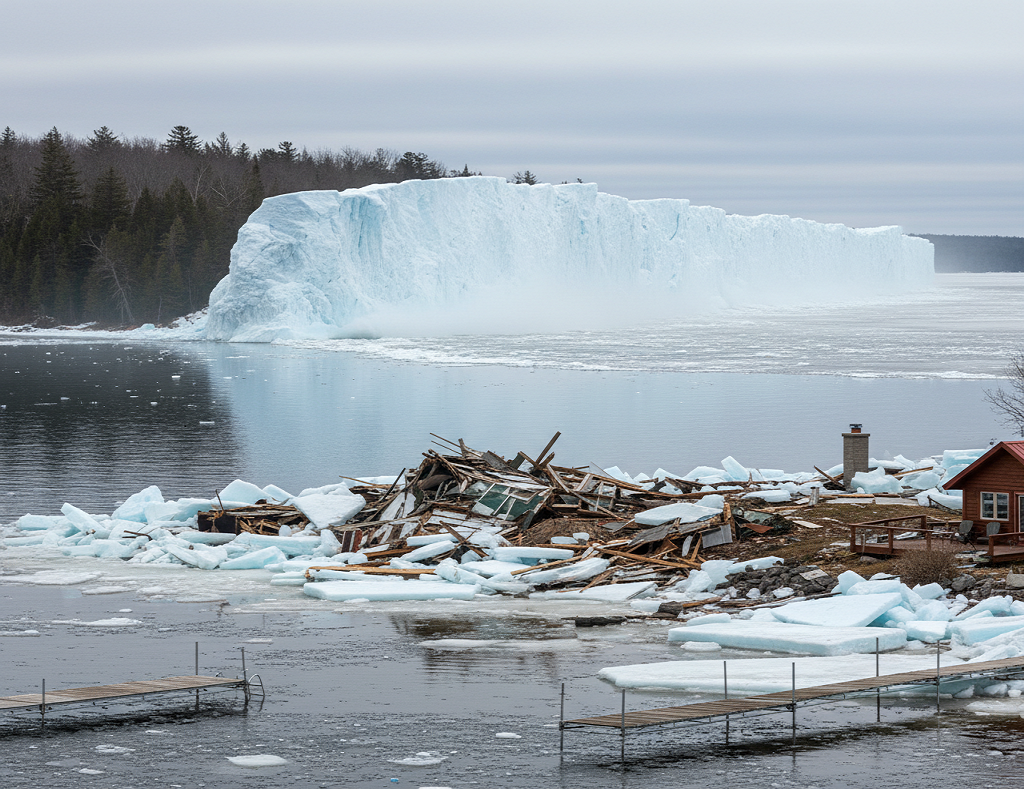 Эта стена высотой с трёхэтажный дом только что съела семь коттеджей. Жители успели убежать. В 1952-м на Курилах успели не все. Разница — только в скорости ног и милости ветра. ❄️