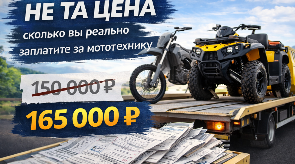Как перевезти мотоцикл, квадроцикл или питбайк после покупки: все рабочие способы, их плюсы, минусы и реальные расходы.