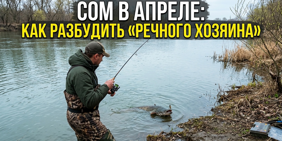 Сом в апреле: как разбудить «речного хозяина», пока конкуренты сосут лапу. Полный гид по весеннему адреналину.