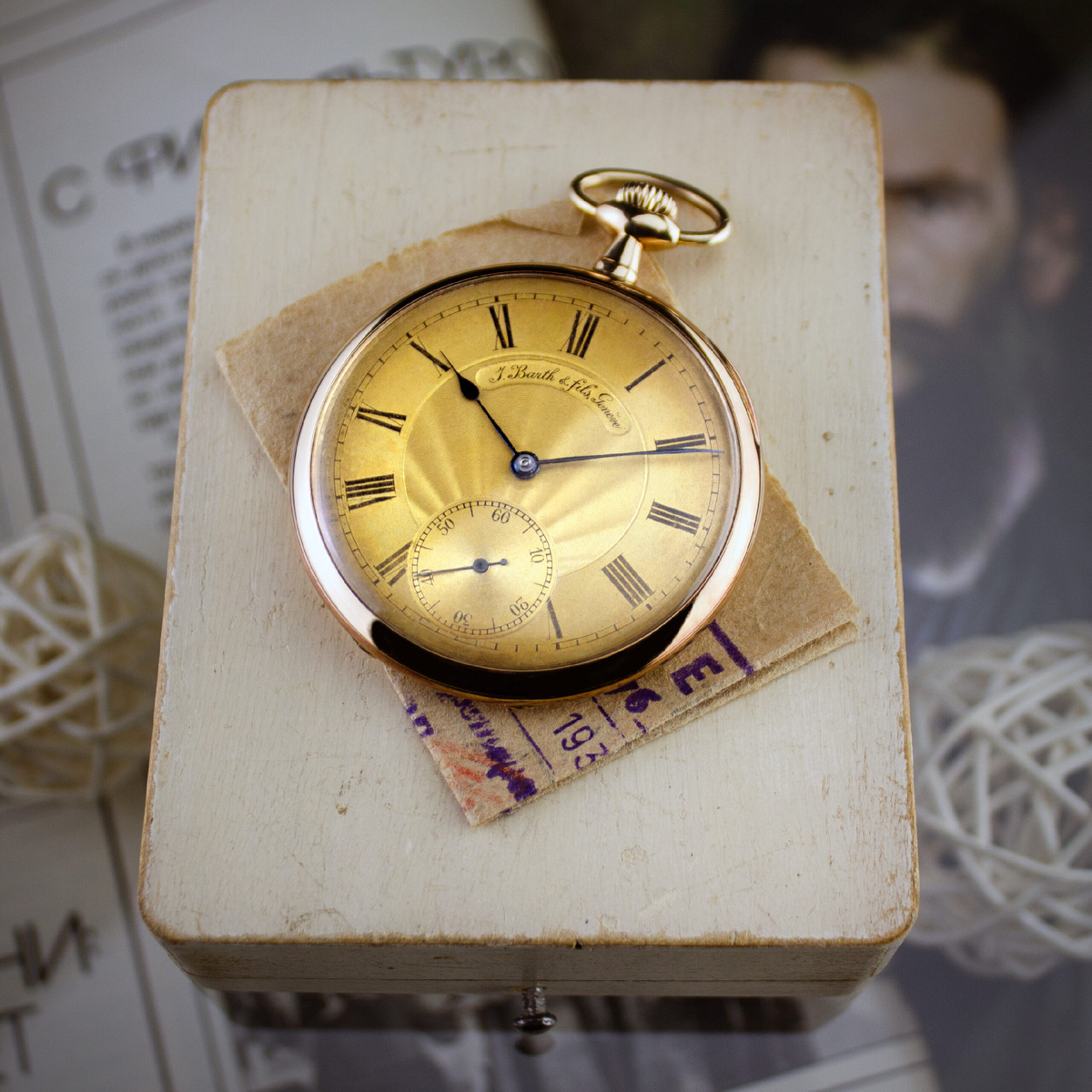 Карманные золотые часы «J.Barth & fils, Geneve» 1931 год