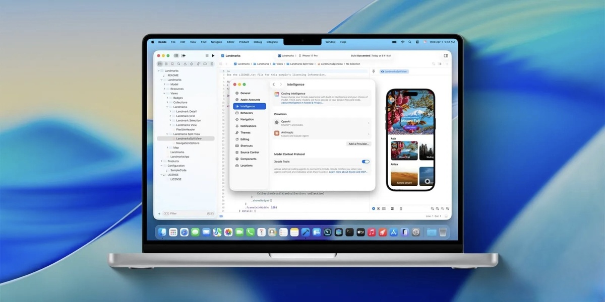    Xcode 26.3 с интегрированным ИИ-агентом для написания кода