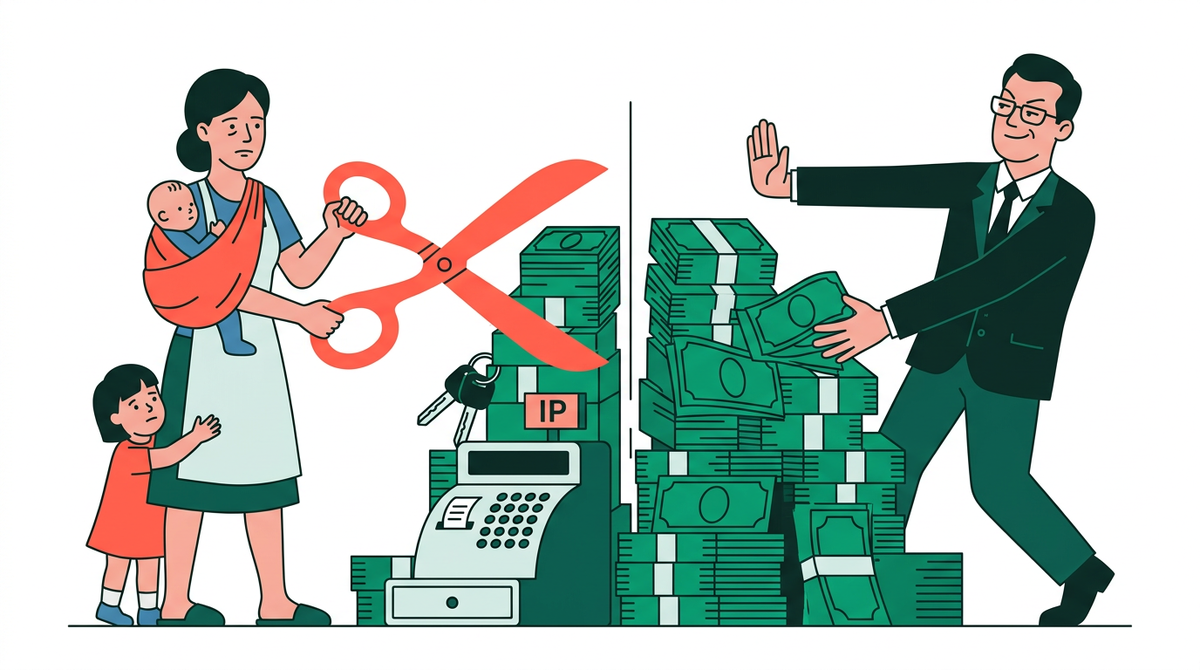 Восемь лет в декрете, двое детей, горячие ужины. Муж-ИП: «Спасибо за поддержку, делить нечего». А я думала — закон на моей стороне. И оказалась права