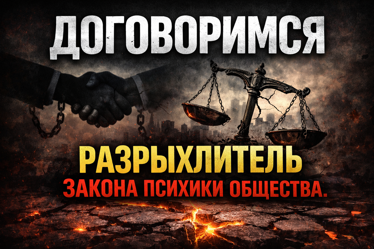 "Договоримся". Разрыхлитель для закона, психики и общества