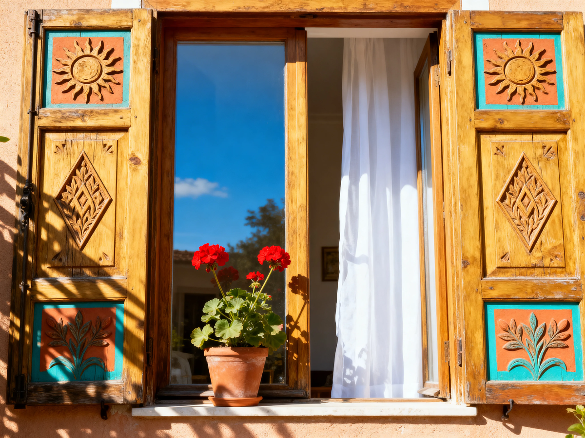 Утро. Солнце пробивается сквозь резные ставни, герань на подоконнике, ветер колышет занавеску. Тысячу лет назад здесь стоял дозорный с мечом. Потом — резчик с оберегами. А сегодня — просто дом, который рад тебя видеть. Как ставни стали душой окна? Читайте в новом расследовании