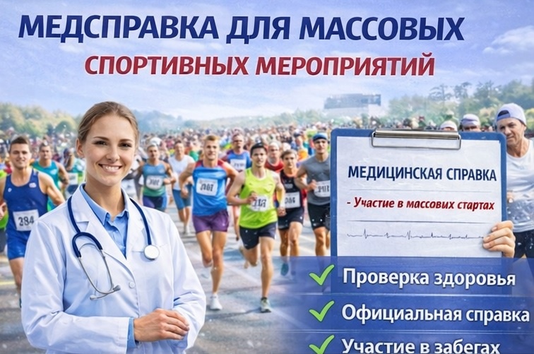 Медсправка для массовых спортивных мероприятий: официальный допуск без очередей