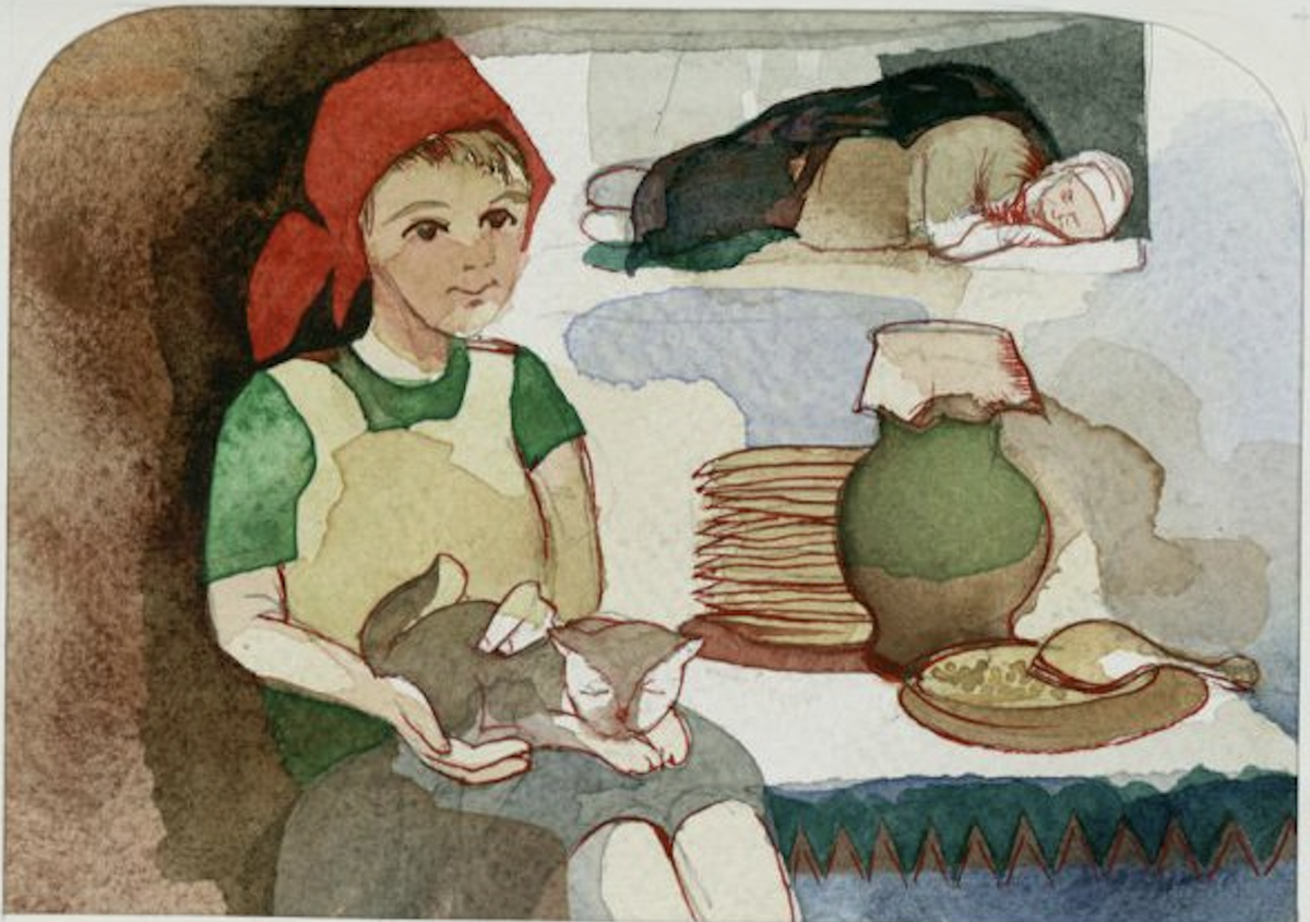 И.К. Кобяков «У бабки была внучка». 2003 г. Государственный музей-заповедник Л.Н. Толстого