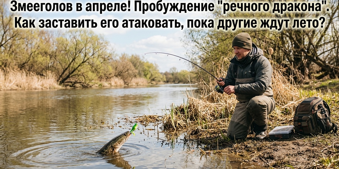 Змееголов в апреле: пробуждение «речного дракона». Где искать затаившуюся бестию и как заставить её атаковать, пока остальные ждут лета?